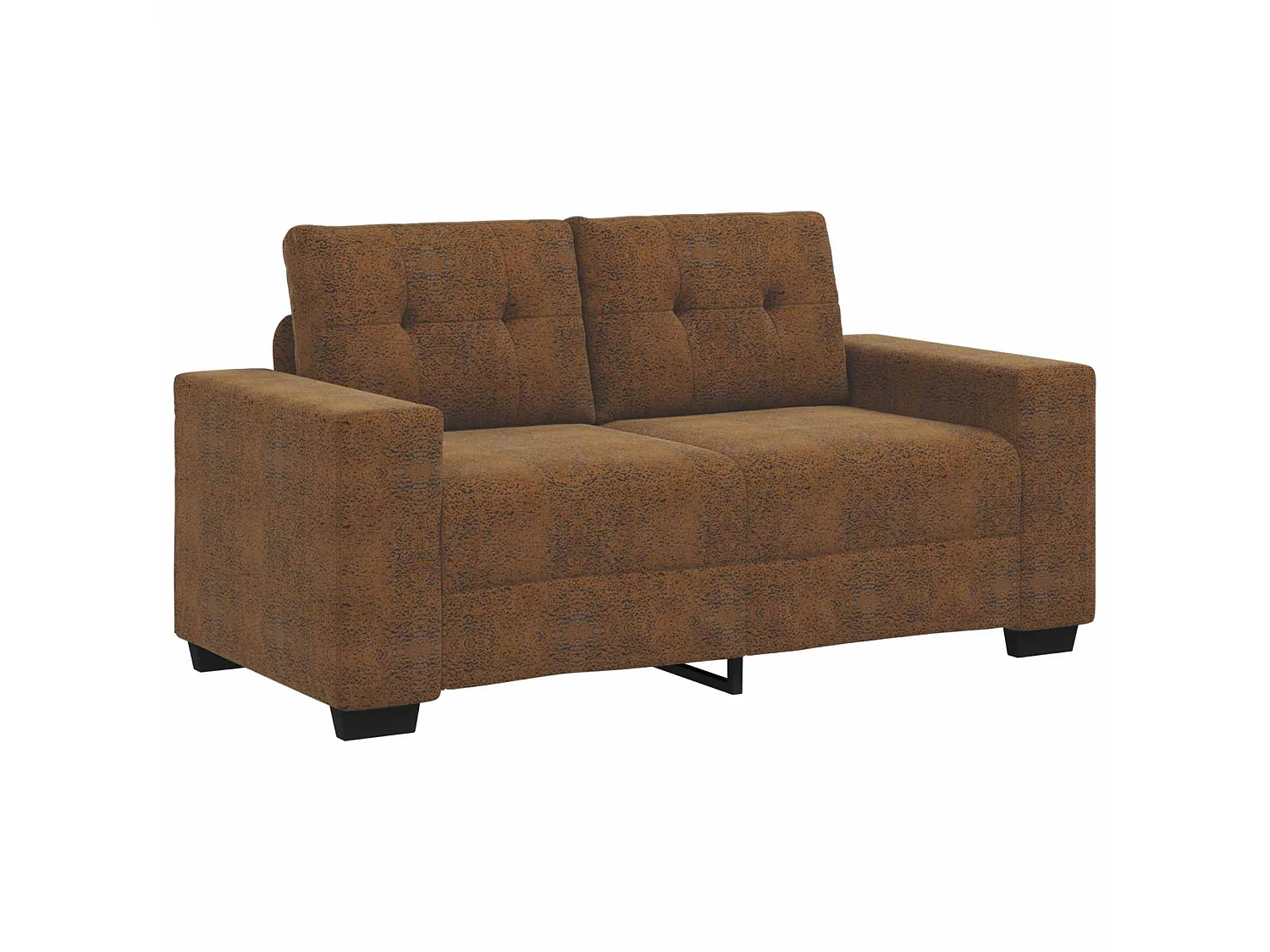 Canapé 2 pcs Marron 221 x 80 x 80 cm tissu