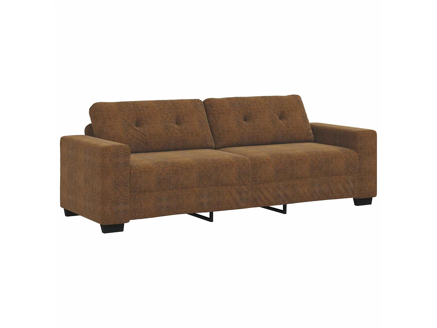 Canapé 2 pcs Marron 221 x 80 x 80 cm tissu