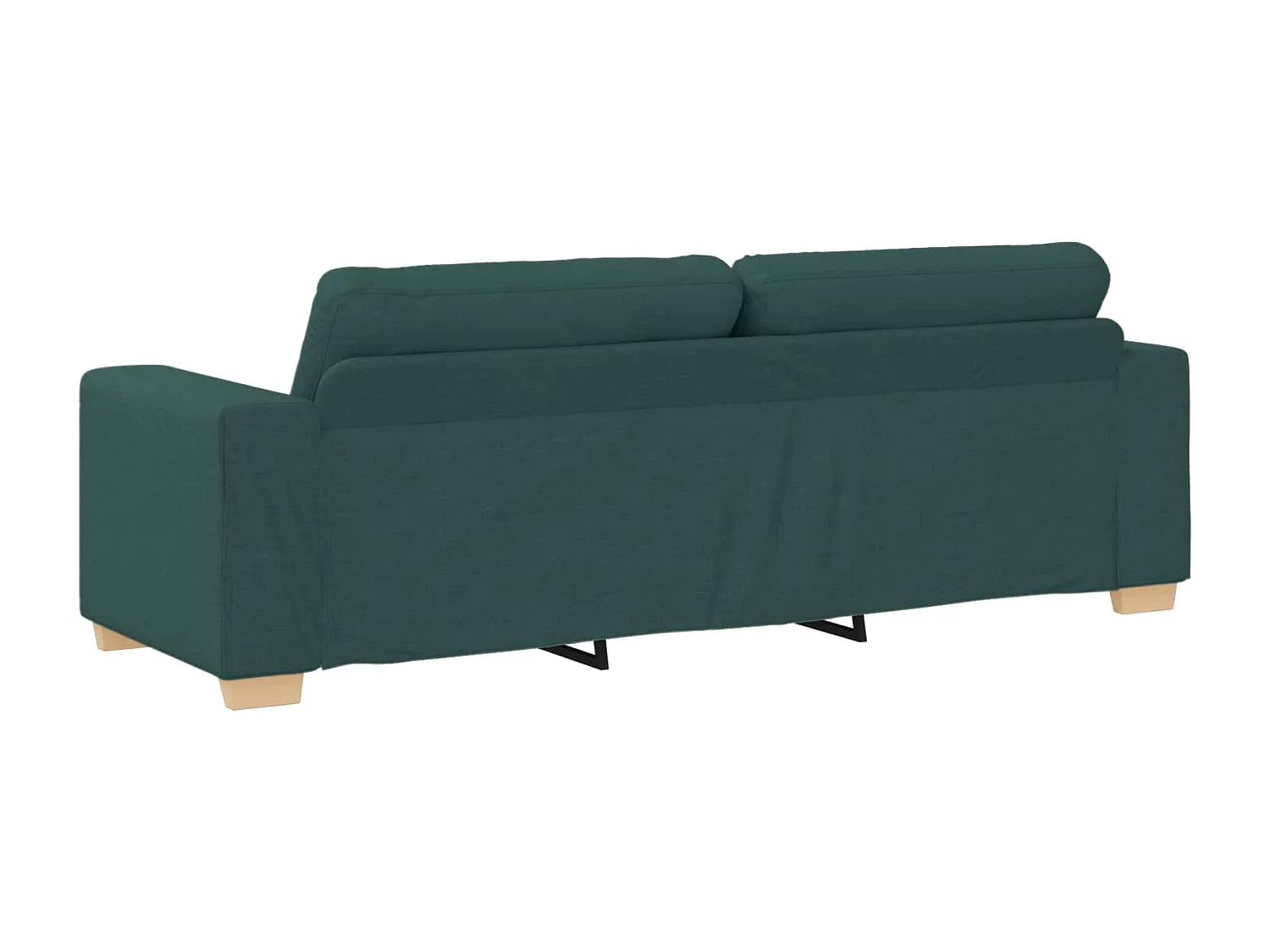 Canapé 2 pcs Vert Tissu en lin mélangé