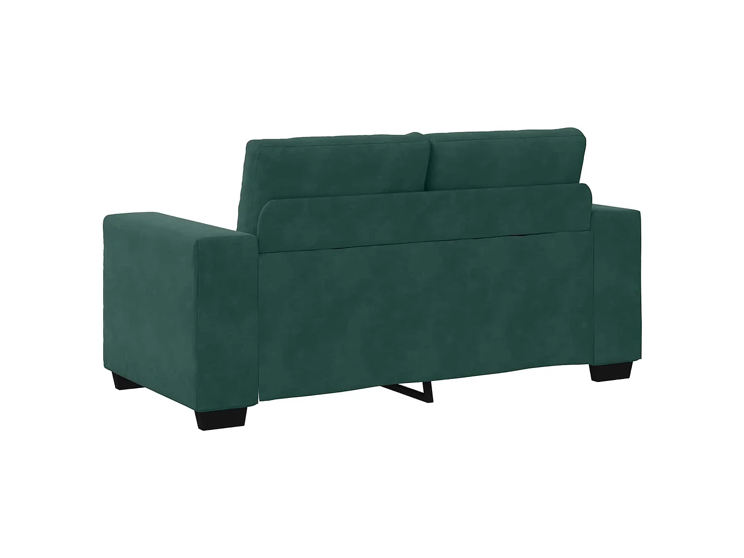 Divano 2 pcs Verde Scuro 221 x 80 x 80 cm Tessuto