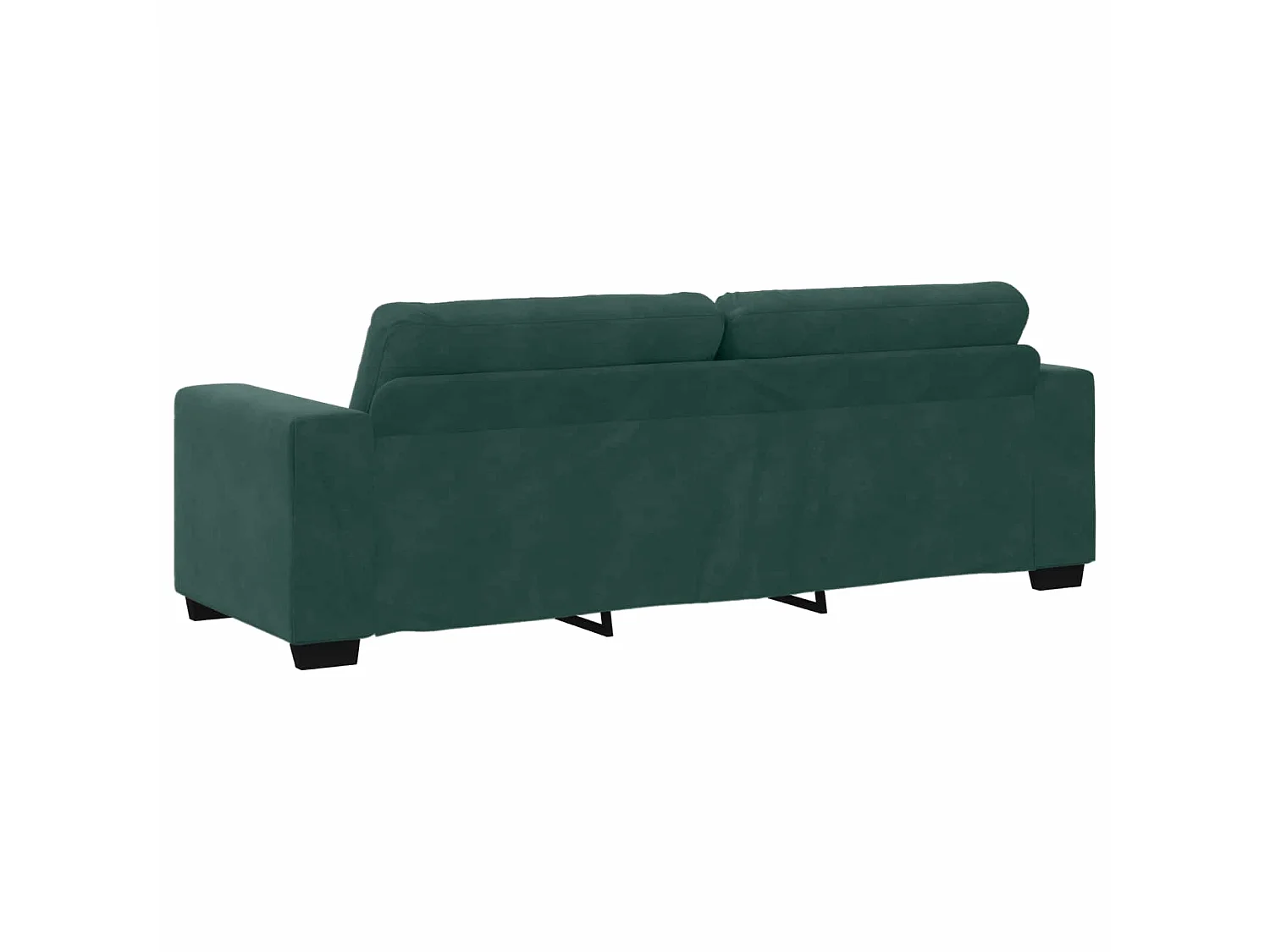 Divano 2 pcs Verde Scuro 221 x 80 x 80 cm Tessuto