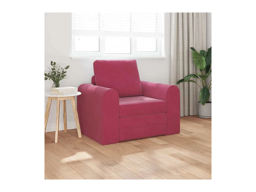 Canapé-Lit Rouge bordeaux 98 x 71 x 83 cm Velours