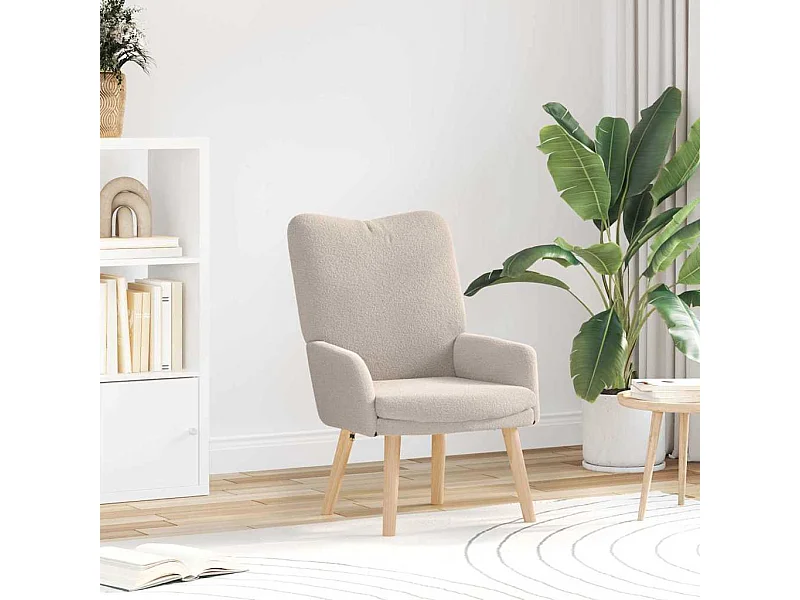 Fauteuil Lichtgrijs 63 x 67 x 94 cm Sherpa Stof