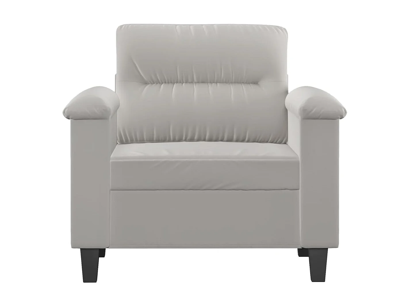 Sessel Hellgrau 60 cm Mikrofasergewebe