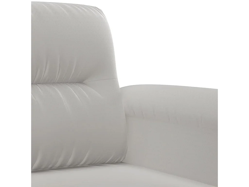 Fauteuil gris clair 60 cm tissu microfibre