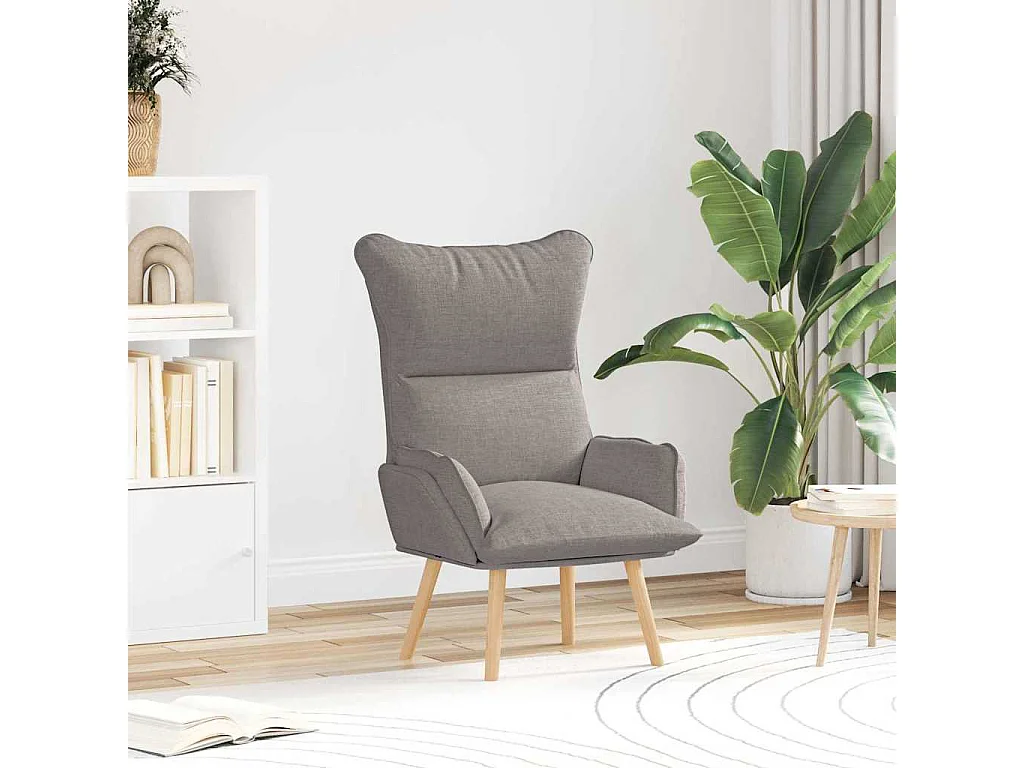fauteuil Taupe 69 x 74 x 93 cm Tissu et Contreplaqué