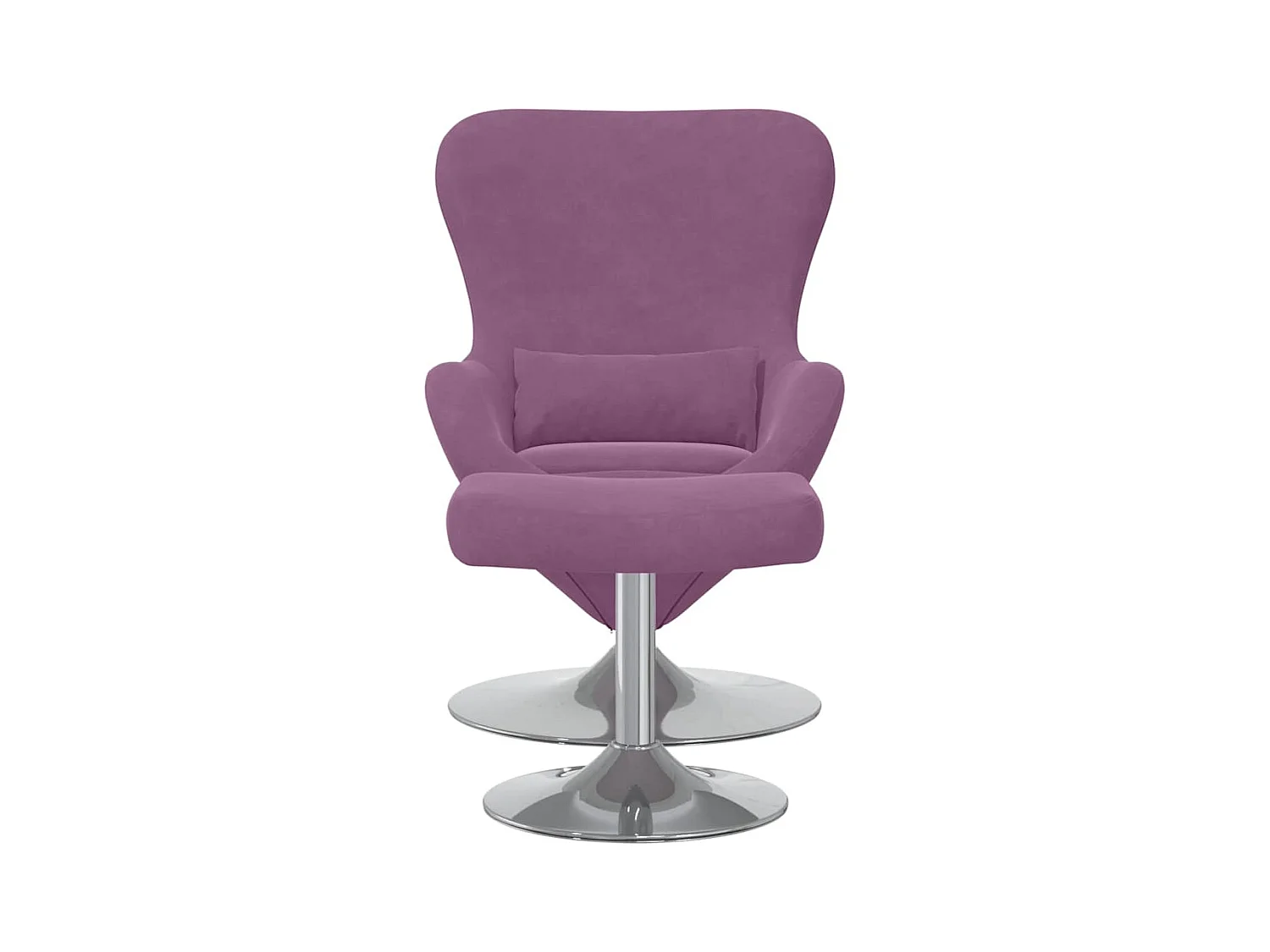Chaise Œuf avec Pouf Violet 63 x 73 x 90 cm Velours