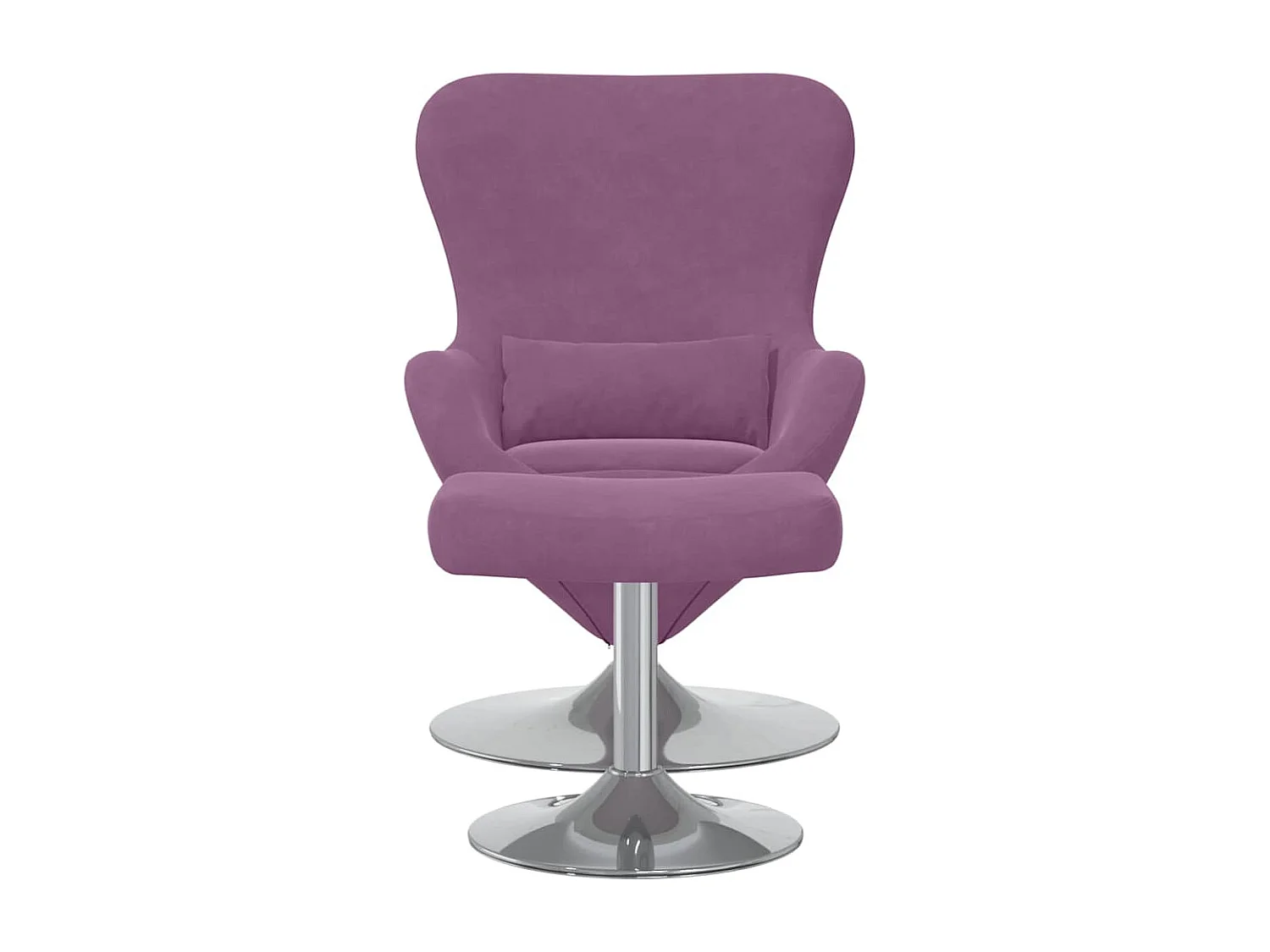 Egg Chair met Voetsteun Paars 63 x 73 x 90 cm Fluweel