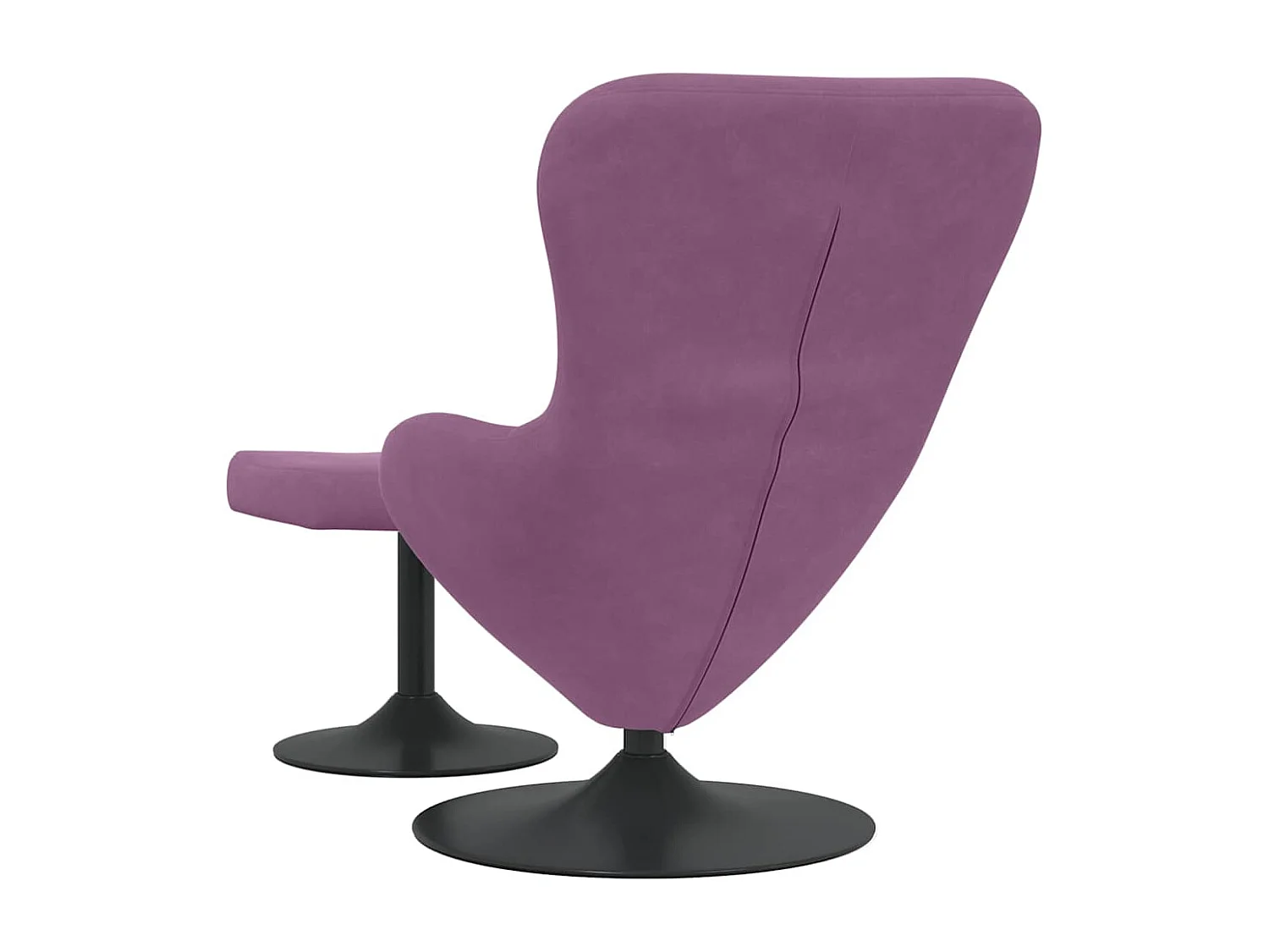 Egg Chair met Voetsteun Paars 63 x 73 x 90 cm Fluweel
