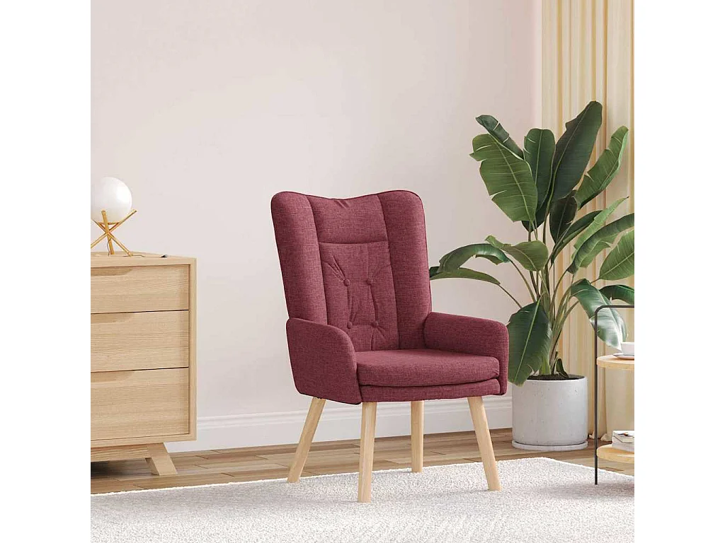 Sessel Weinrot 63 x 67 x 94 cm Sherpa-Stoff