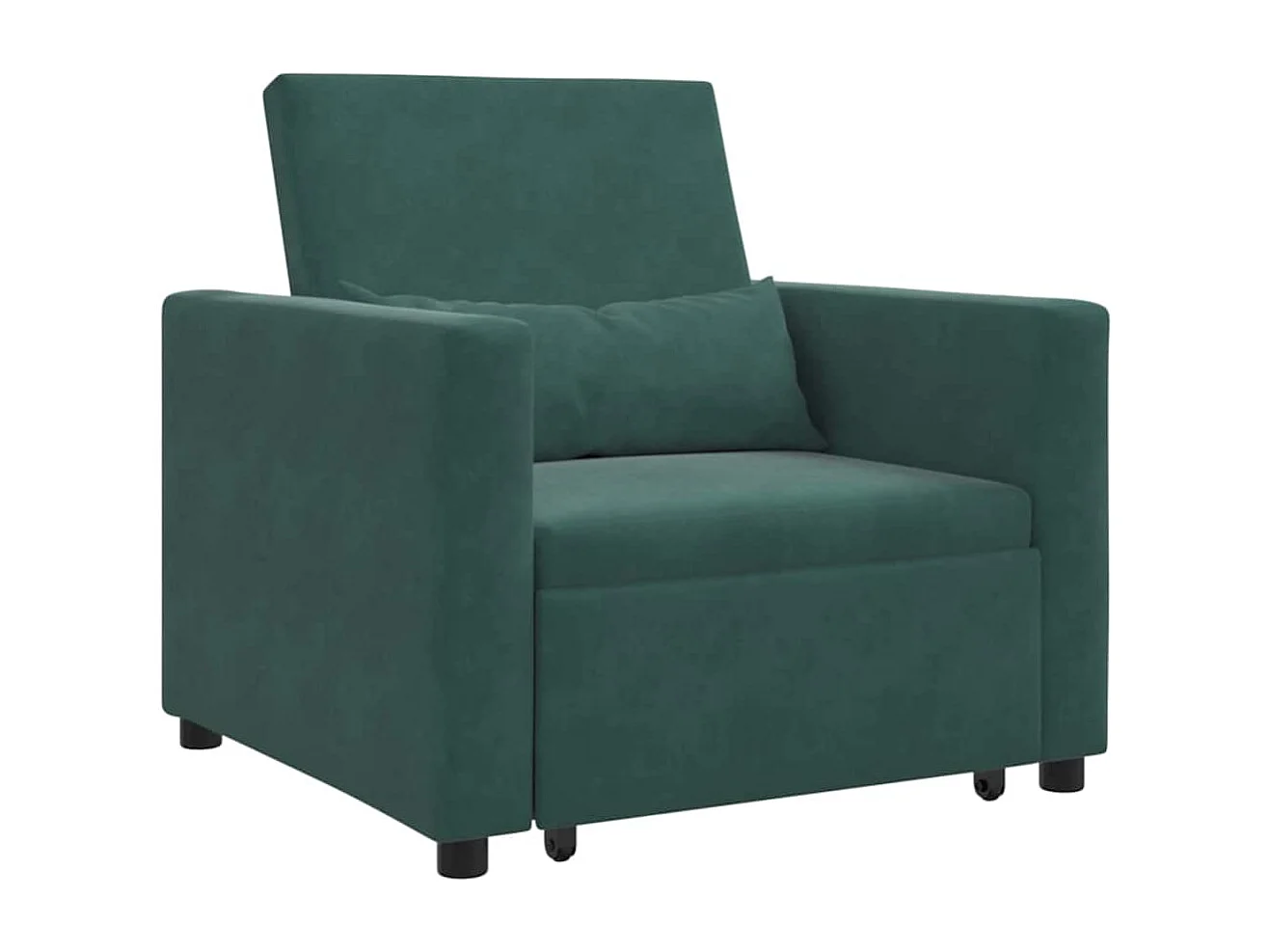 Divano Letto Singolo Verde scuro 90 x 165 x 87 cm Velluto