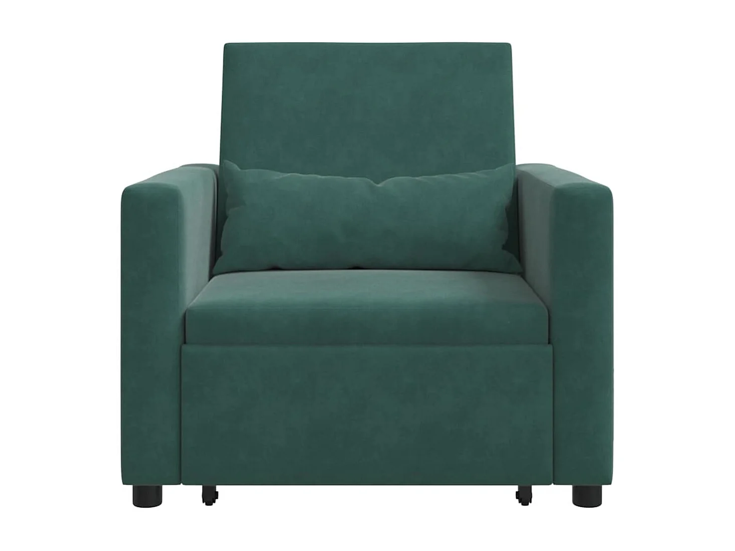 Divano Letto Singolo Verde scuro 90 x 165 x 87 cm Velluto