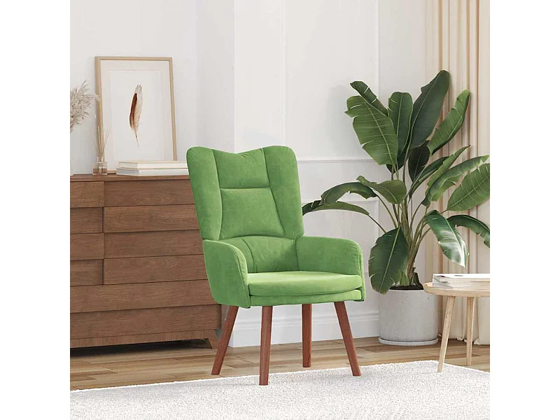 Fauteuil relaxant Vert clair 63 x 67 x 94 cm Velours