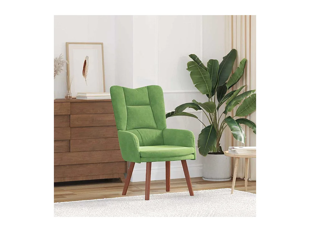 Fauteuil relaxant Vert clair 63 x 67 x 94 cm Velours