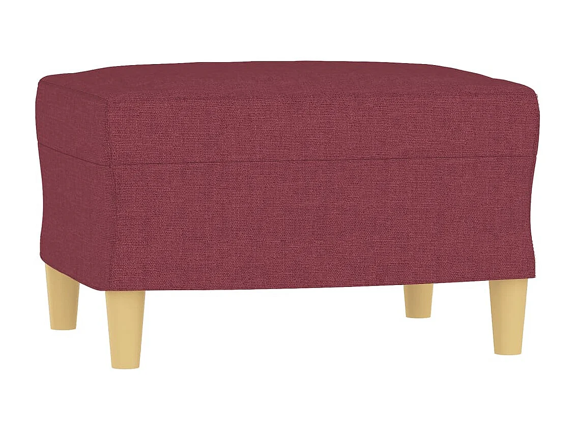 Ensemble de canapés 4 pcs avec coussins rouge bordeaux tissu