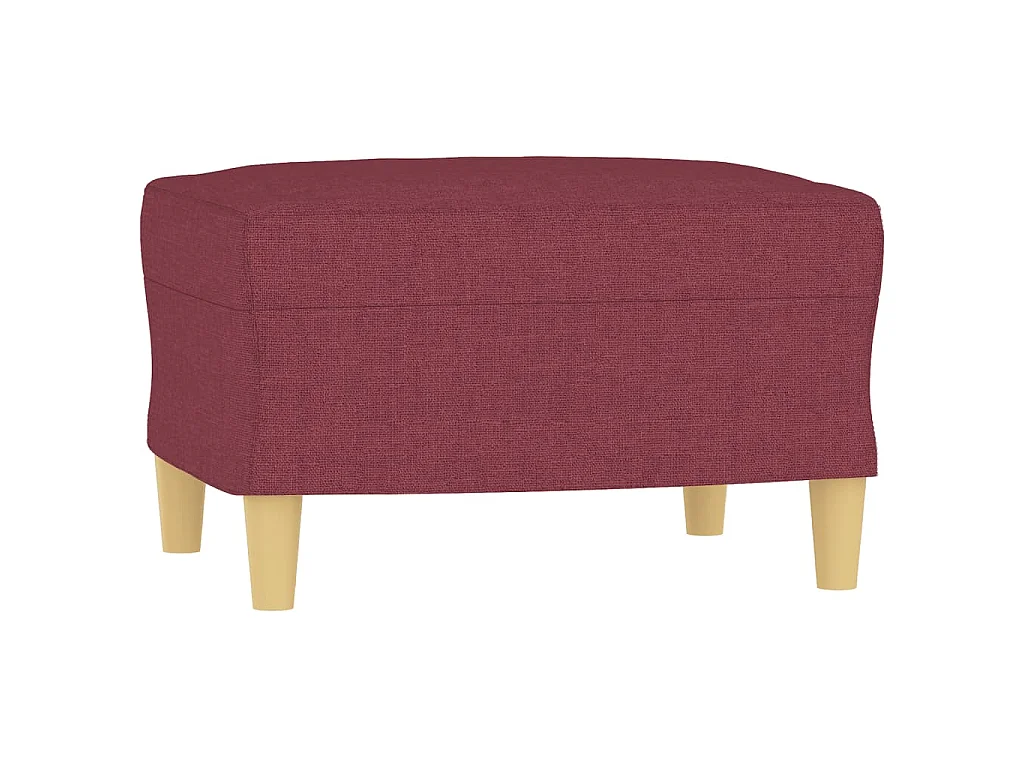 Ensemble de canapés 3 pcs avec coussins rouge bordeaux tissu