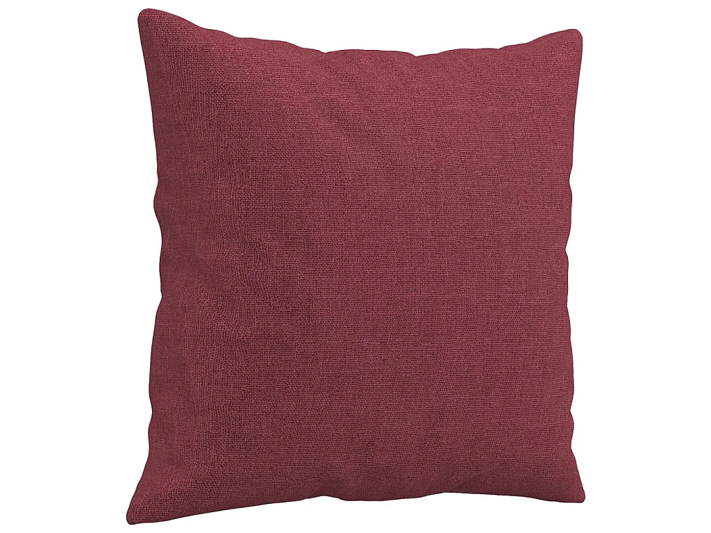 Ensemble de canapés 3 pcs avec coussins rouge bordeaux tissu