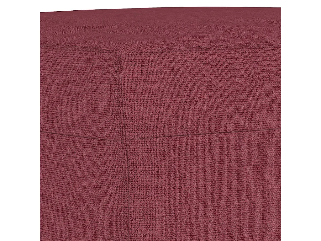 Ensemble de canapés 3 pcs avec coussins rouge bordeaux tissu