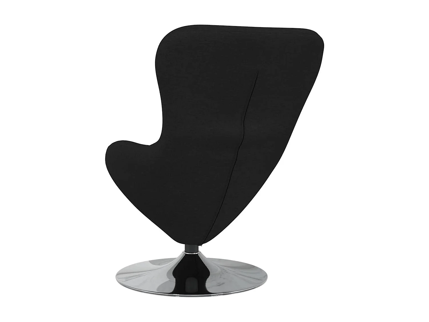 Fauteuil œuf Noir 63 x 73 x 90 cm tissu