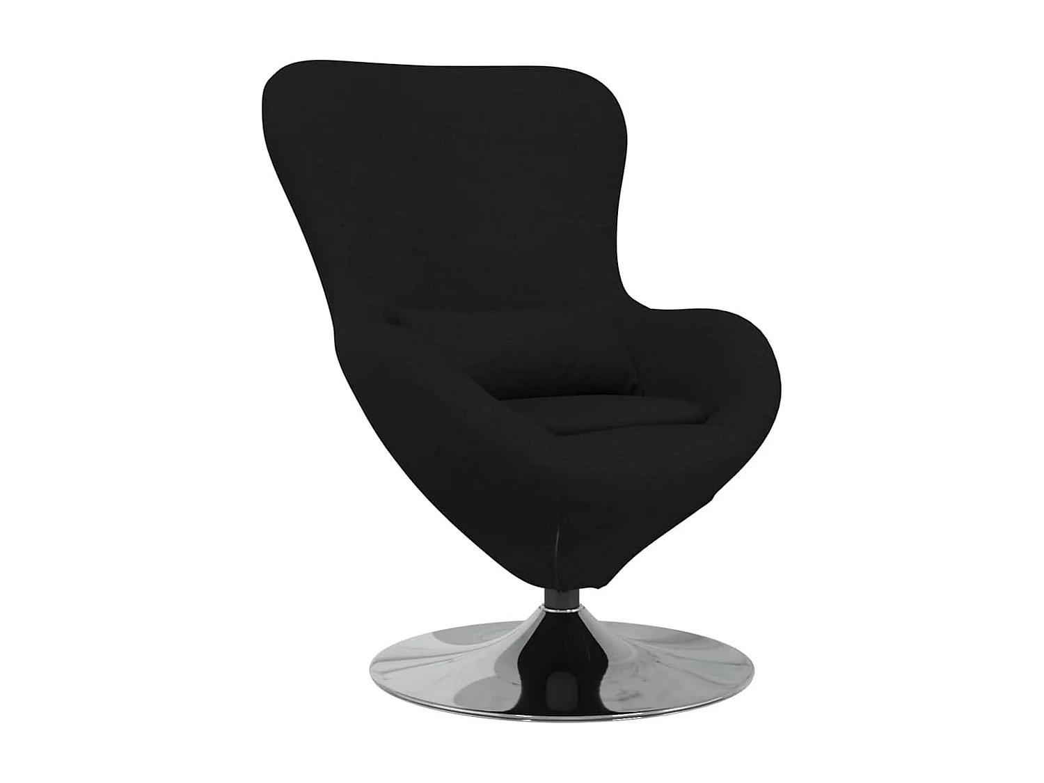 Fauteuil œuf Noir 63 x 73 x 90 cm tissu