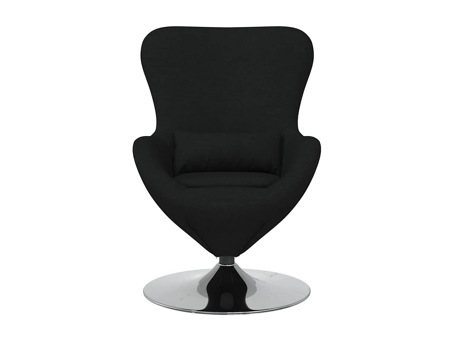 Fauteuil œuf Noir 63 x 73 x 90 cm tissu