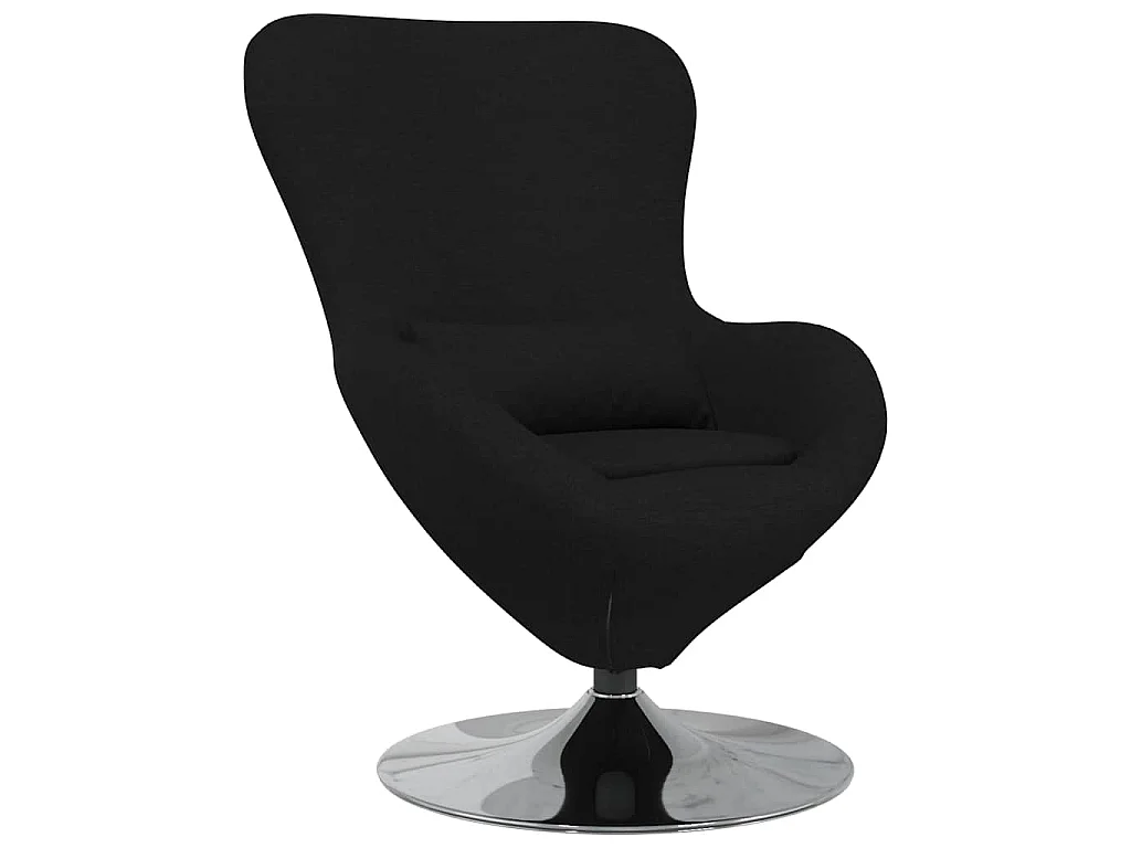 Fauteuil œuf Noir 63 x 73 x 90 cm tissu