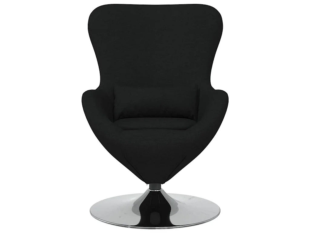 Fauteuil œuf Noir 63 x 73 x 90 cm tissu