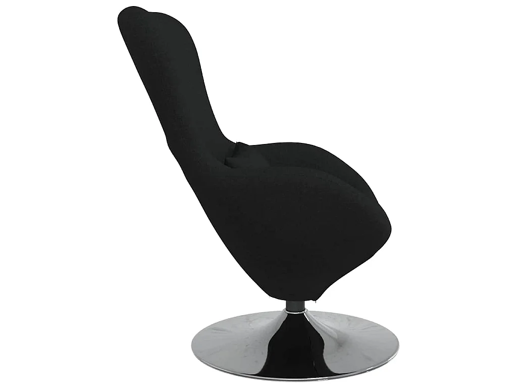 Fauteuil œuf Noir 63 x 73 x 90 cm tissu