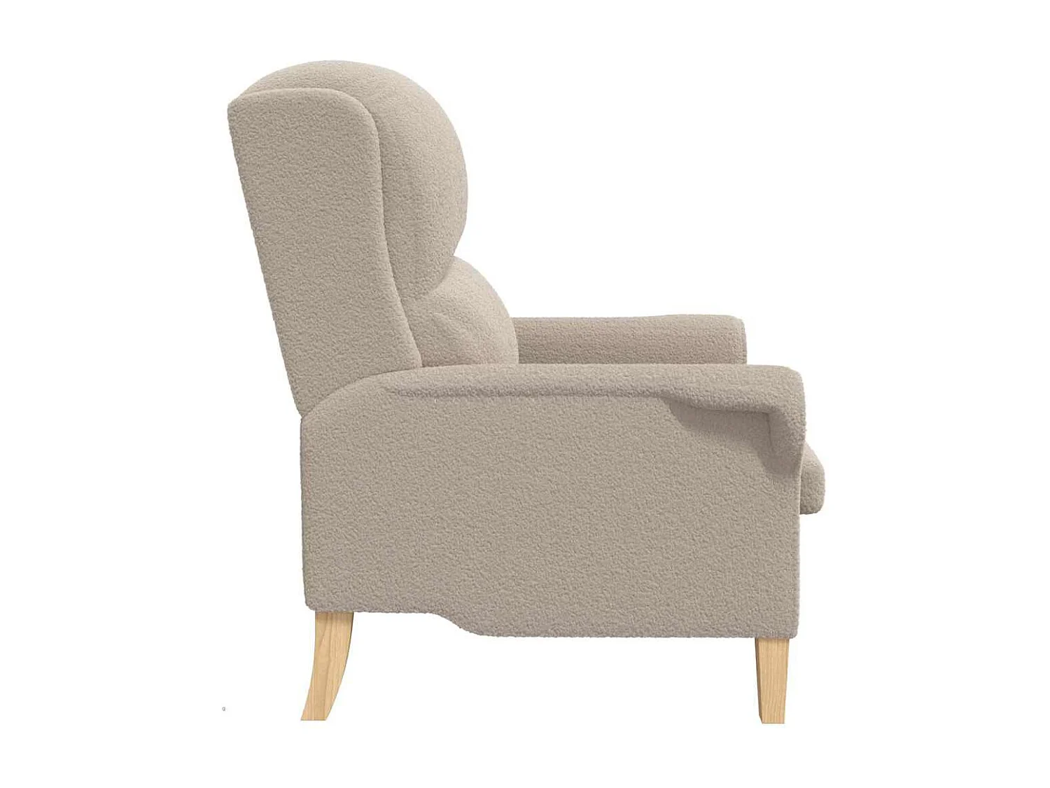 fauteuil Gris clair 76 x 94 x 102 cm Tissu Sharpa