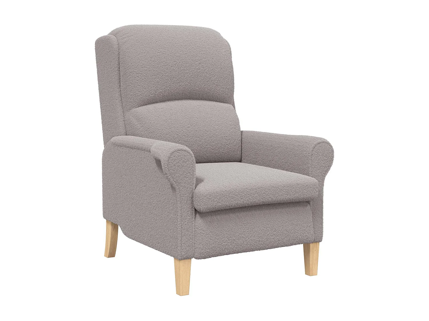 Sessel Hellgrau 76 x 94 x 102 cm Weiches Sherpa-Gewebe