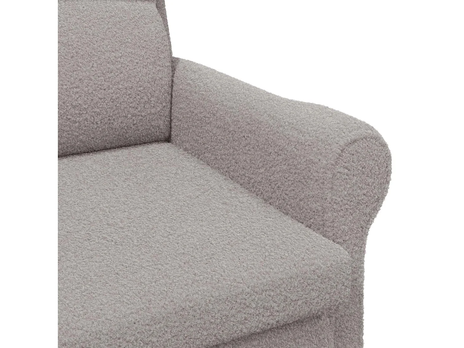 Sessel Hellgrau 76 x 94 x 102 cm Weiches Sherpa-Gewebe