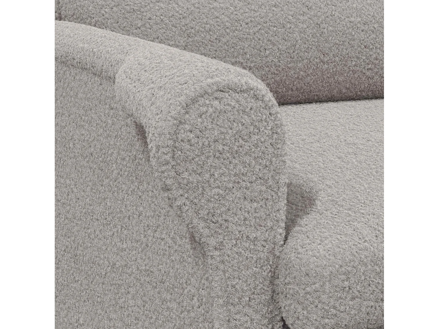 Sessel Hellgrau 76 x 94 x 102 cm Weiches Sherpa-Gewebe