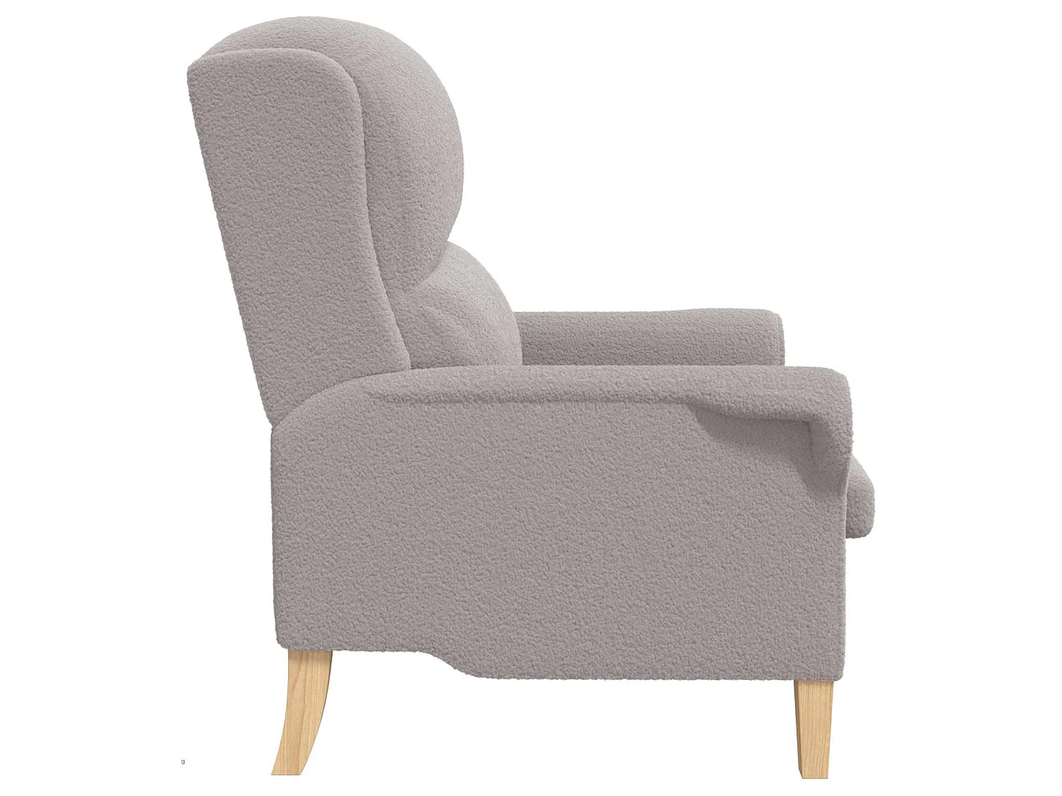 fauteuil Gris clair Tissu en Sherpa doux