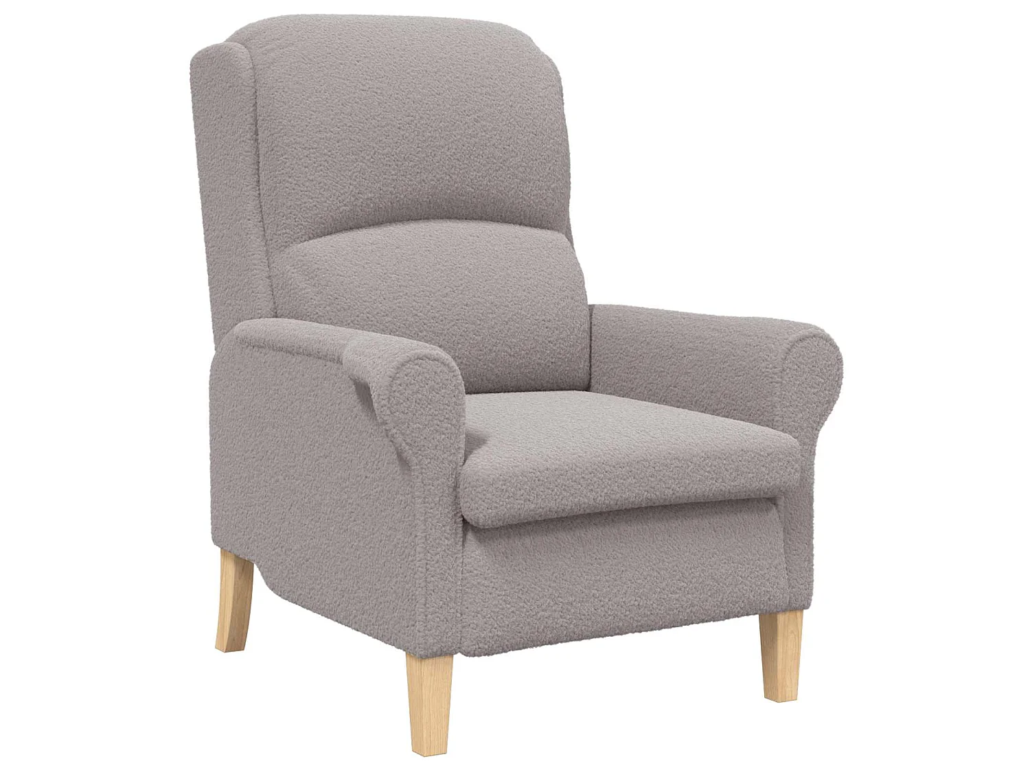 fauteuil Gris clair Tissu en Sherpa doux
