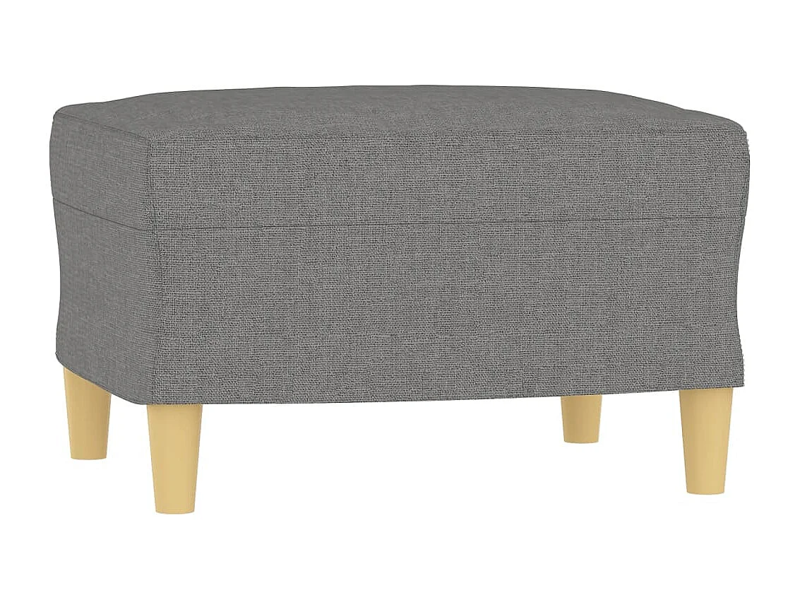 Fauteuil avec repose-pied Gris foncé 60 cm Tissu