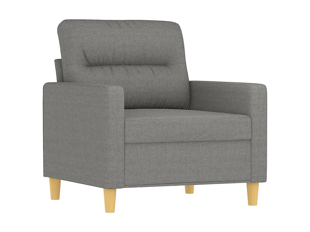 Sillón con taburete tela gris oscuro 60 cm