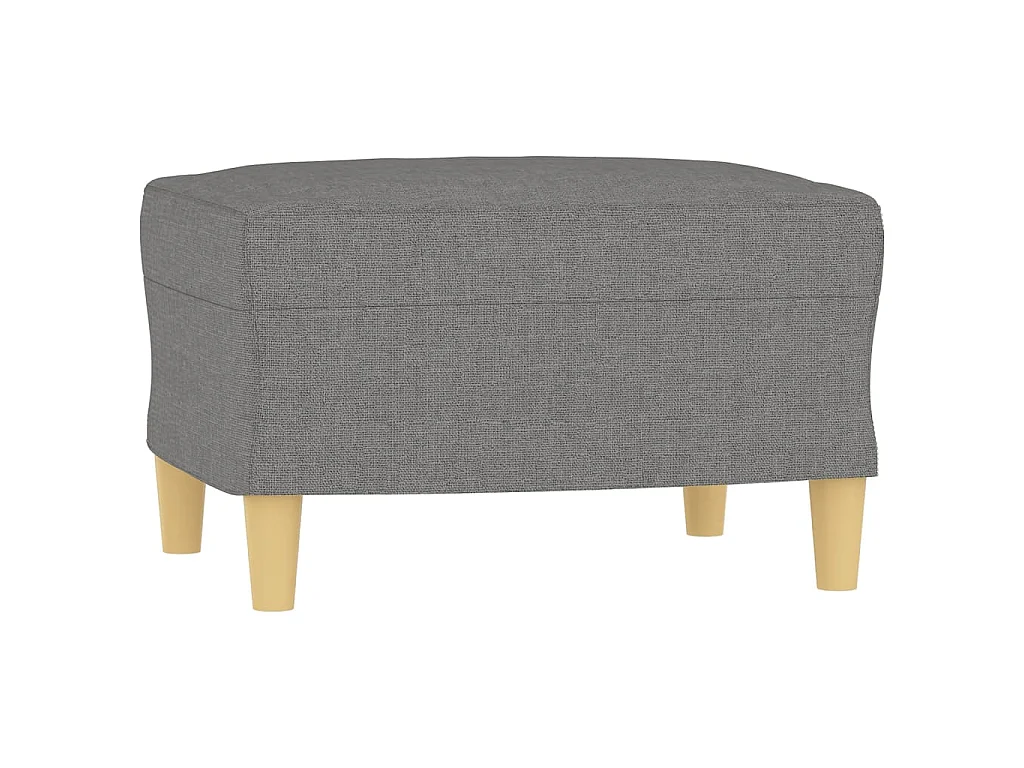 Sillón con taburete tela gris oscuro 60 cm