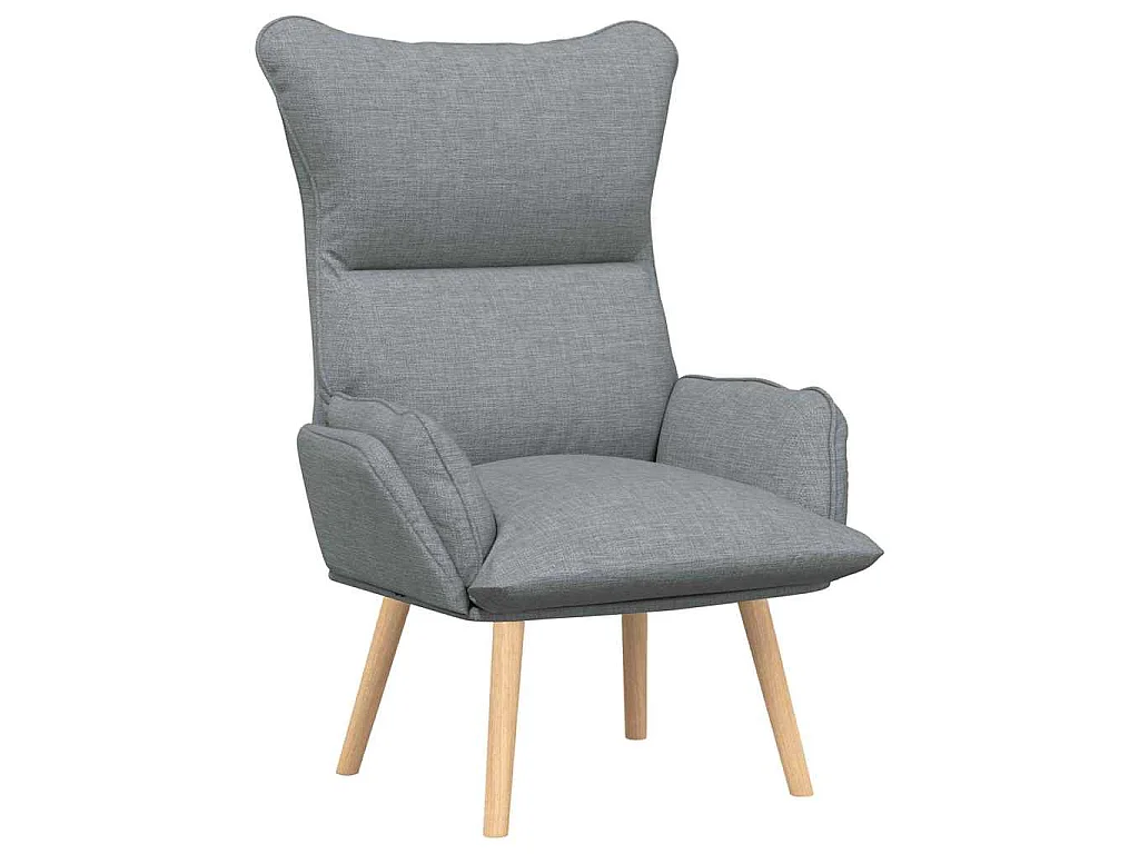 fauteuil Gris clair 69 x 74 x 93 cm Tissu et Contreplaqué