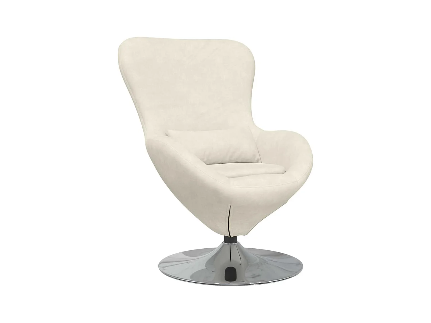 Fauteuil œuf Crème 63 x 73 x 90 cm Velours