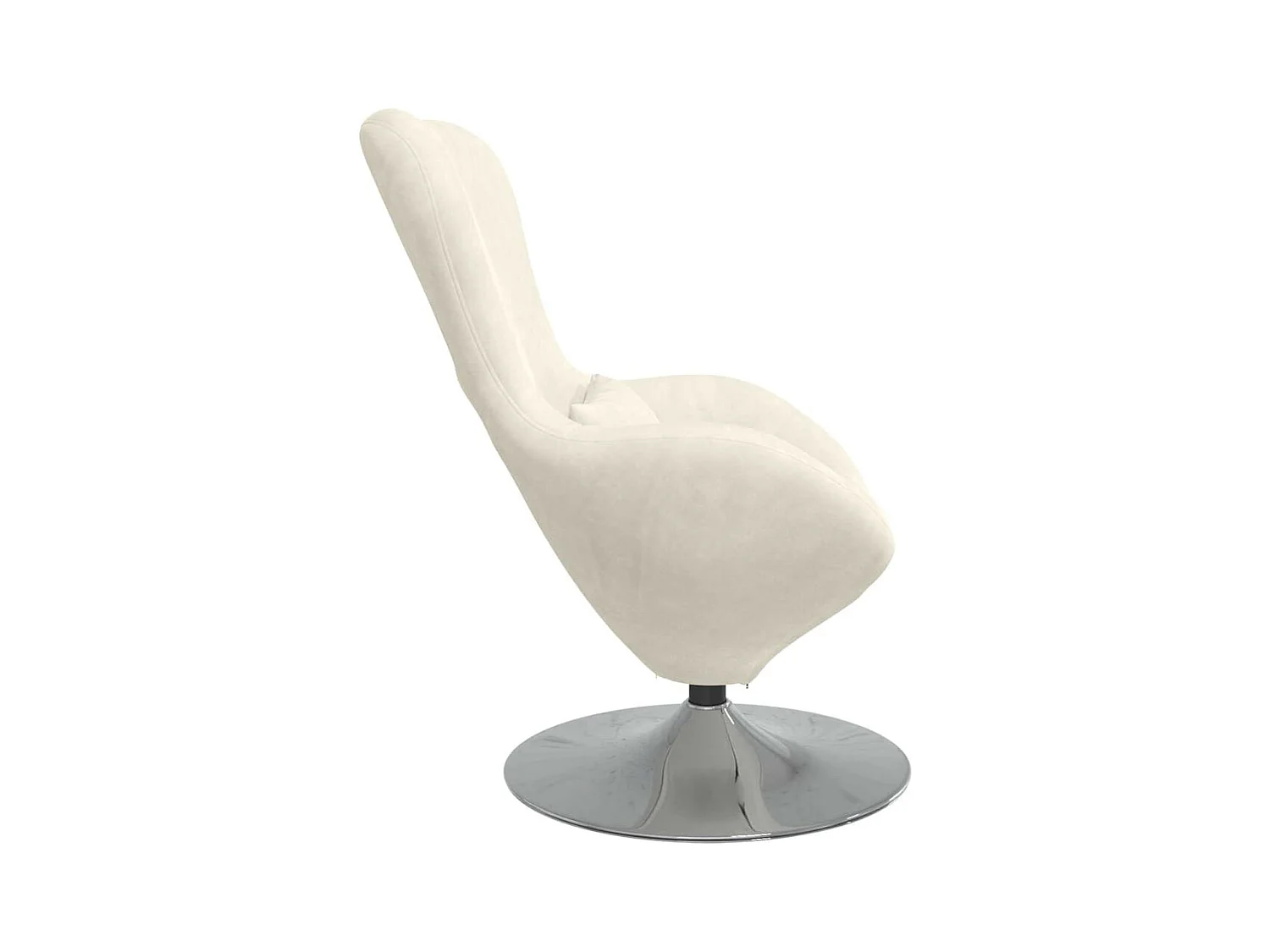 Fauteuil œuf Crème 63 x 73 x 90 cm Velours