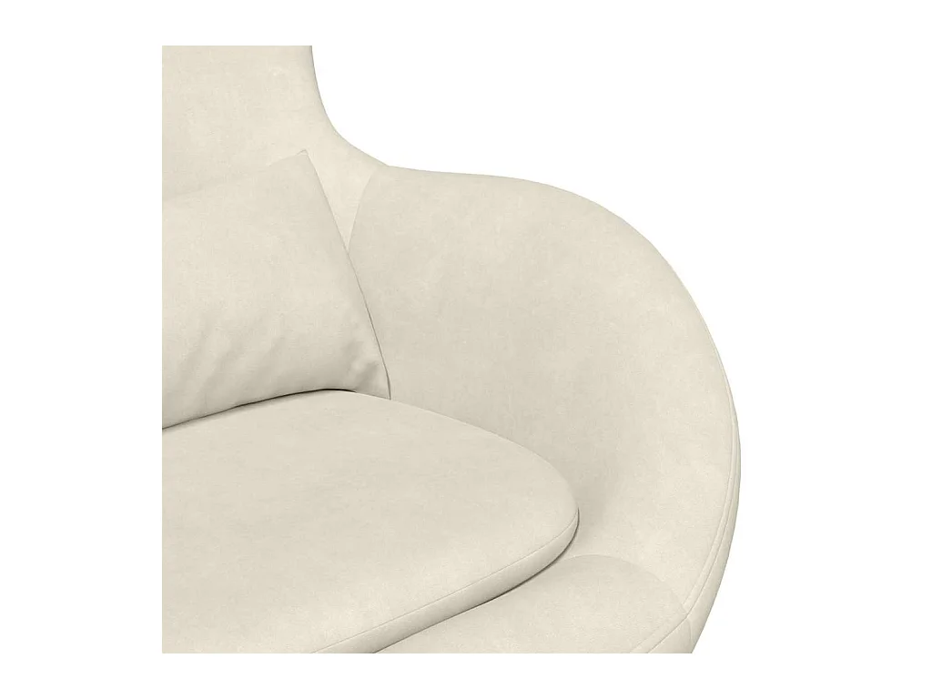 Fauteuil œuf Crème 63 x 73 x 90 cm Velours