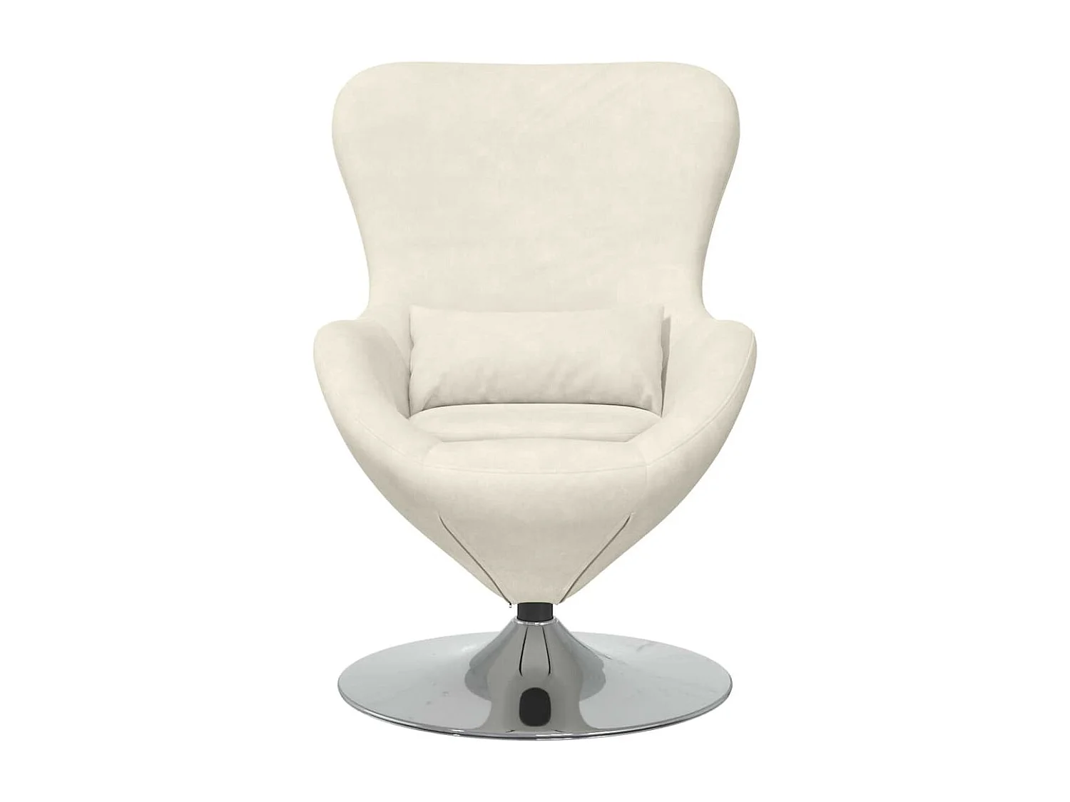 Fauteuil œuf Crème 63 x 73 x 90 cm Velours