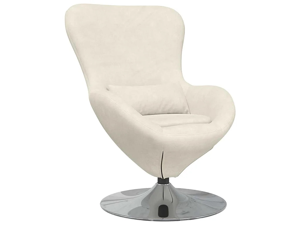 Poltrona uovo Crema Velluto