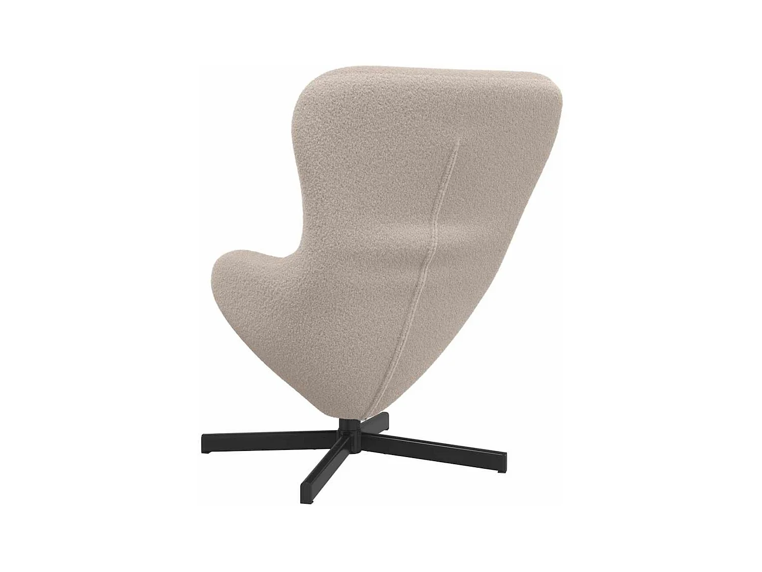 Fauteuil œuf Gris clair 63 x 73 x 90 cm tissu