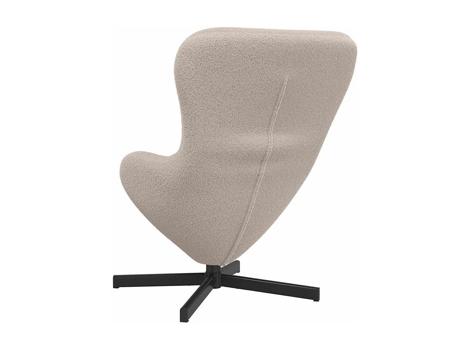Fauteuil œuf Gris clair 63 x 73 x 90 cm tissu