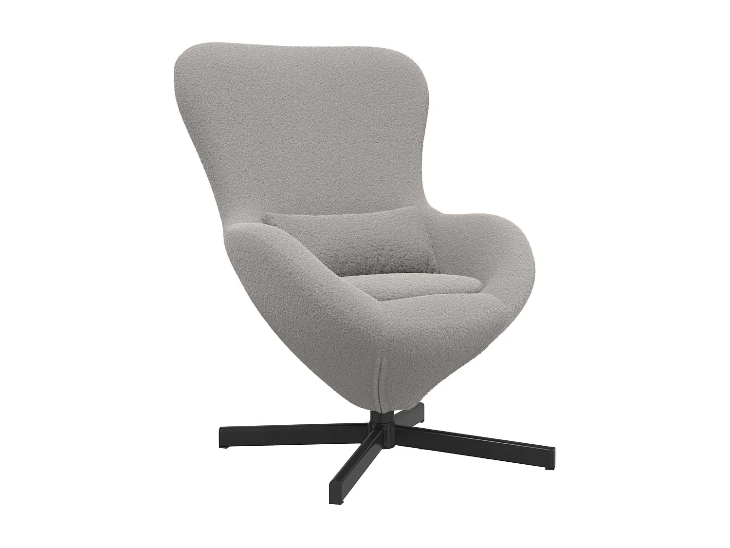 Fauteuil œuf Gris clair 63 x 73 x 90 cm tissu