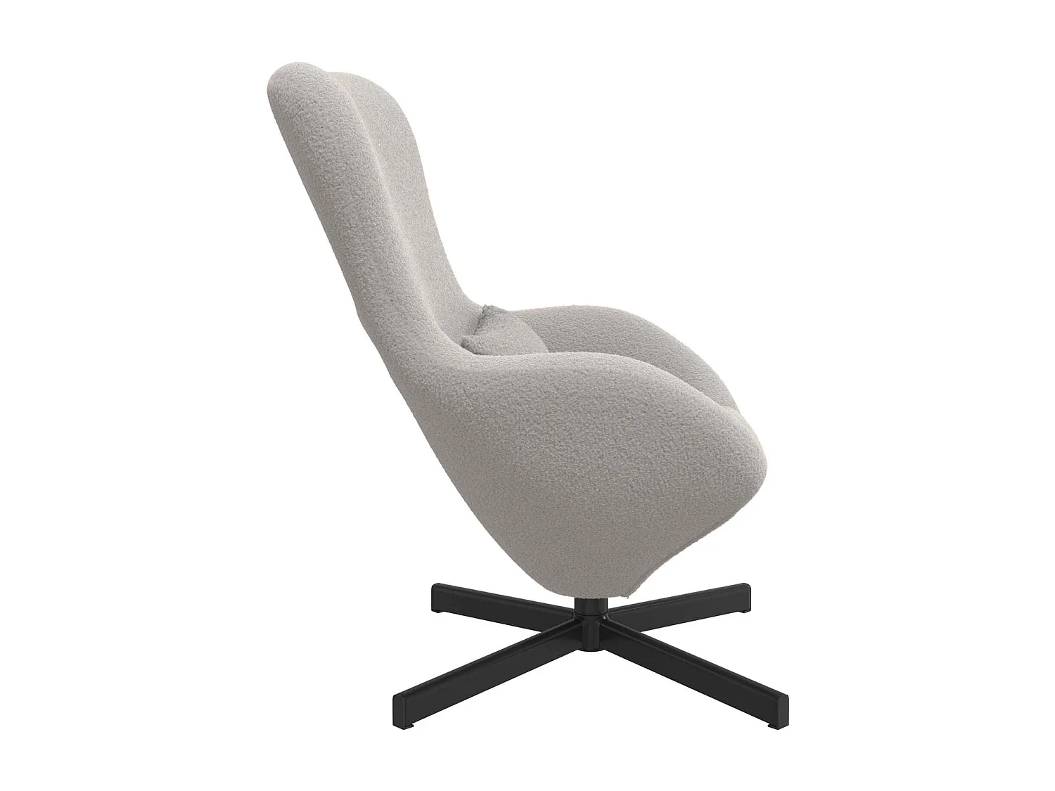 Fauteuil œuf Gris clair 63 x 73 x 90 cm tissu