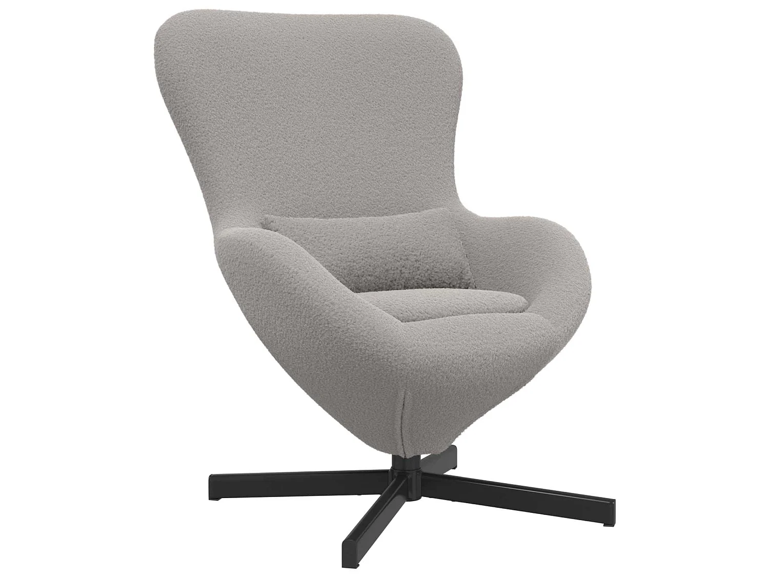 Fauteuil œuf Gris clair 63 x 73 x 90 cm tissu