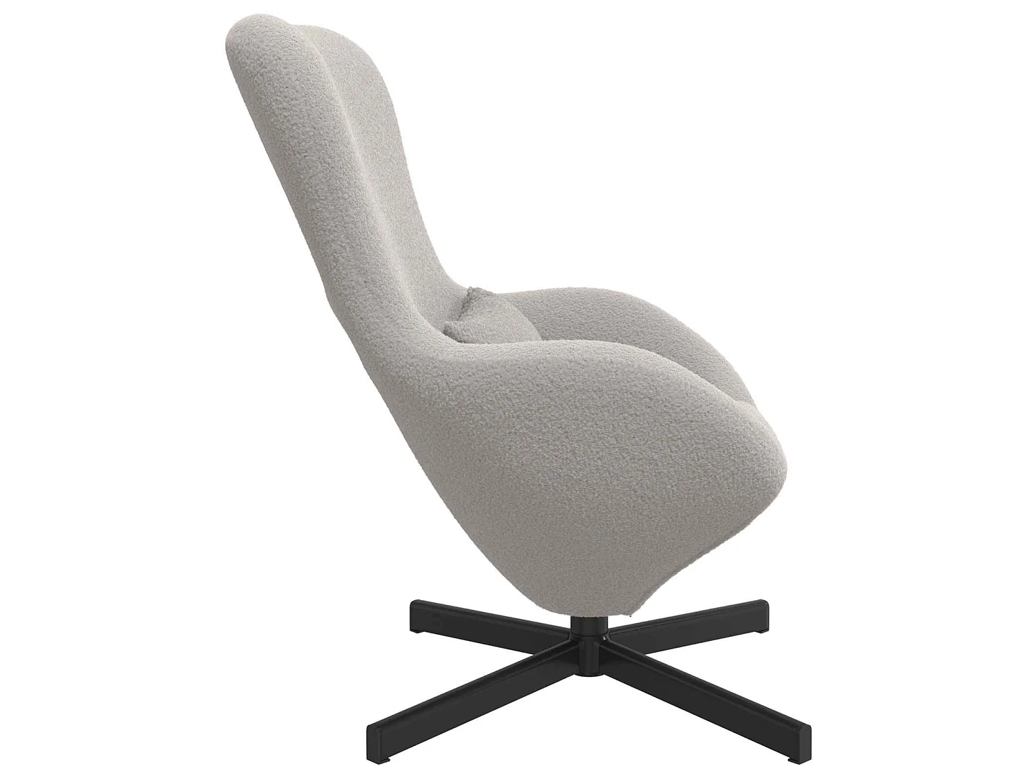 Fauteuil œuf Gris clair 63 x 73 x 90 cm tissu