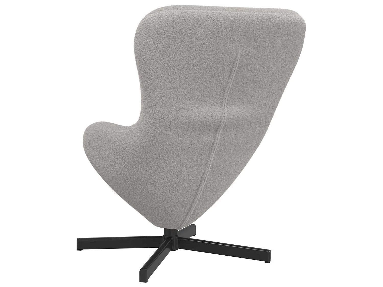 Fauteuil œuf Gris clair 63 x 73 x 90 cm tissu